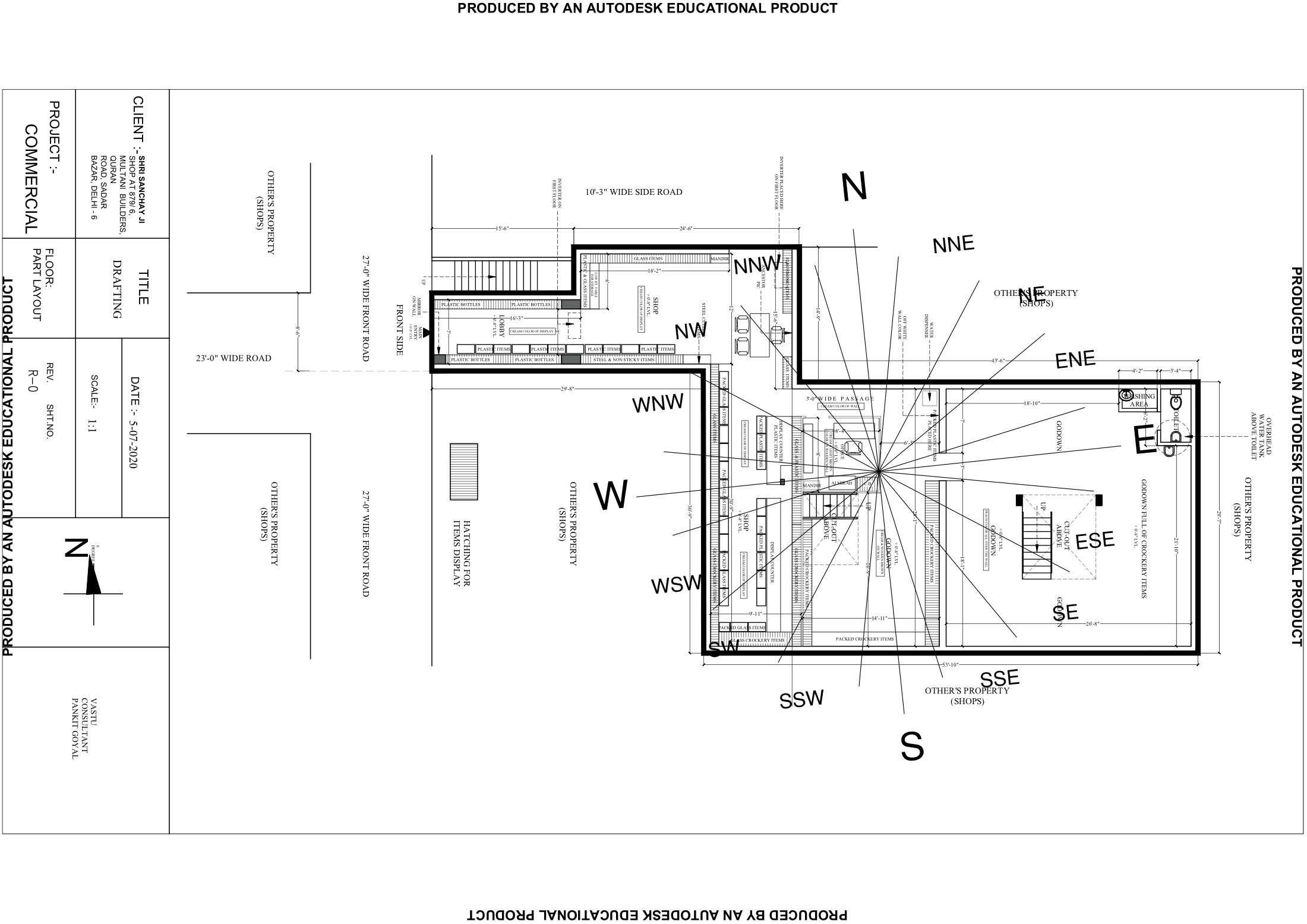 Grid Plan - Commercial Shop - The same grid method applied to a retail space, not just homes.